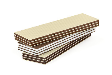 Image showing Three wafers on white background