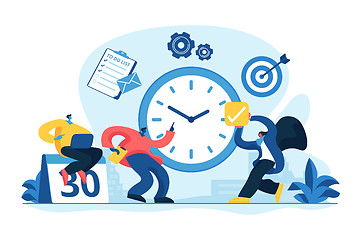 Image showing Time management concept vector illustration