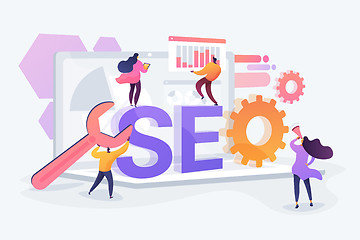 Image showing SEO optimization concept vector illustration