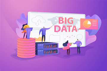 Image showing Big data conference vector illustration.