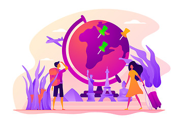 Image showing Traveling the world vector concept vector illustration.