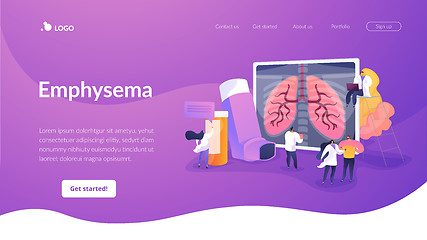 Image showing Chronic obstructive pulmonary disease landing page concept