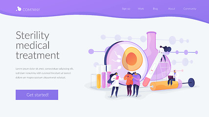 Image showing Infertility landing page concept