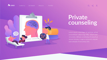 Image showing Psychologist service landing page concept