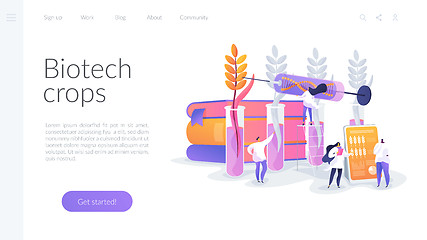 Image showing Genetically modified plants landing page concept