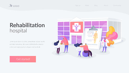 Image showing Rehabilitation center landing page concept