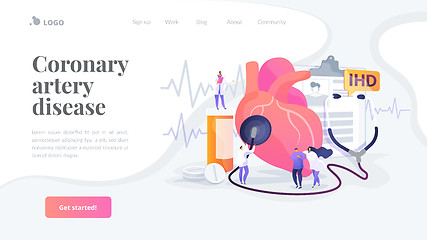 Image showing Ischemic heart disease landing page concept