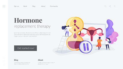 Image showing Menopause landing page concept