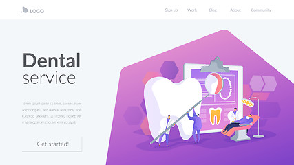 Image showing Private dentistry landing page concept