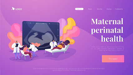 Image showing Maternity services landing page concept