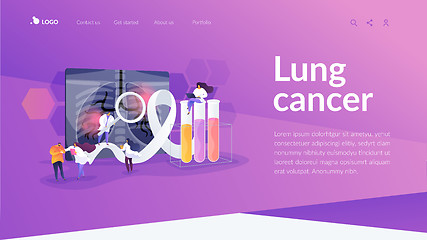 Image showing Lung cancer landing page concept