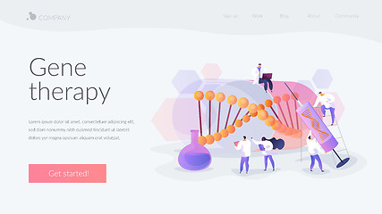 Image showing Gene therapy landing page concept