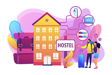 Image showing Hostel services concept vector illustration