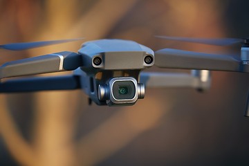 Image showing Drone flying outdoors