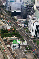 Image showing Bird eye view of Traffic in Bangkok