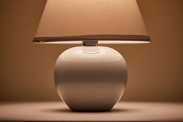 Image showing Lamp on a nightstand