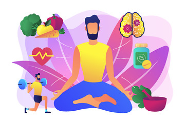 Image showing Holistic medicine concept vector illustration