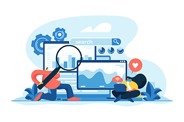 Image showing SEO optimization concept vector illustration