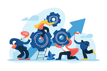 Image showing Teamwork power concept vector illustration
