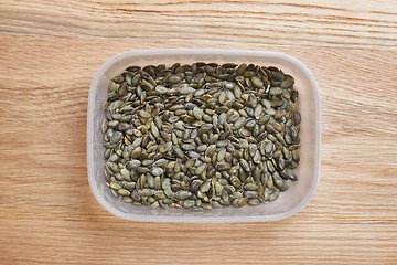 Image showing Sunflower seeds in a jar