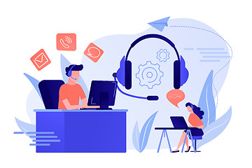 Image showing Contact center concept vector illustration.