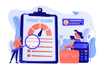 Image showing Credit rating concept vector illustration.