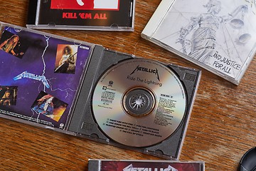 Image showing Metallica Ride The Lightning and other CDs