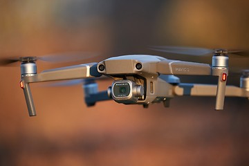 Image showing Drone flying outdoors