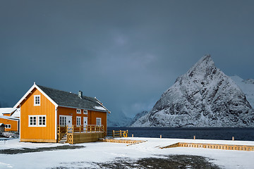 Image showing Sakrisoy fishing village on Lofoten Islands, Norway 