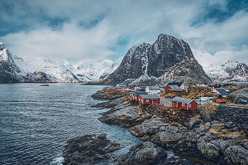 Image showing Hamnoy fishing village on Lofoten Islands, Norway