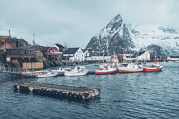 Image showing Hamnoy fishing village on Lofoten Islands, Norway