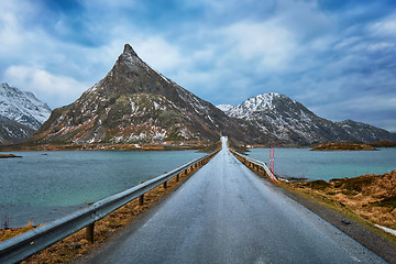 Image showing Road in Norway in winter