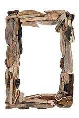 Image showing Driftwood Abstract Background Border 