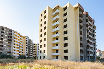 Image showing Unfinished multi-storey residential complex