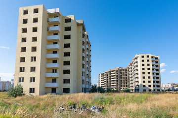 Image showing Abandoned illegal construction of a multi-storey residential complex