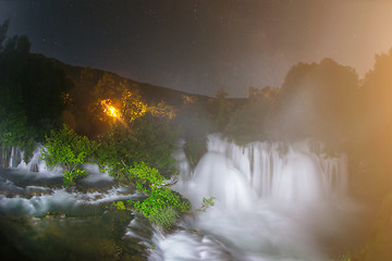 Image showing waterfalls in night