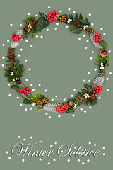 Image showing Natural Winter Solstice Wreath