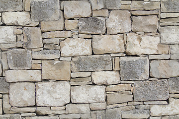 Image showing Dry stone wall as seamless background