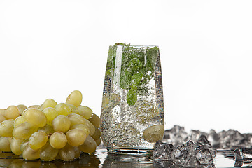 Image showing Ice, Mint And Grape