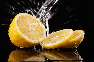 Image showing Lemon And Splashes