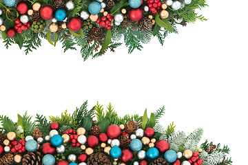 Image showing Festive Christmas Background Border