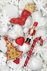 Image showing Christmas Tree Decorations and Baubles