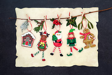 Image showing Hanging Christmas Tree Decorations