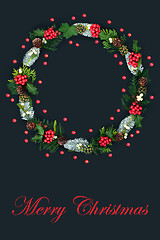 Image showing Merry Christmas Wreath