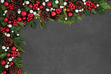 Image showing Christmas Festive Background Border