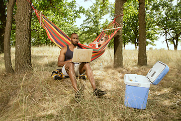 Image showing Young multiethnic international couple outdoors