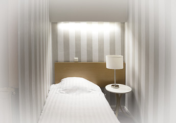 Image showing Simple hotel room, single bed