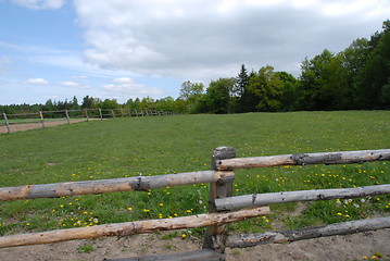 Image showing Fenced in cow pasture