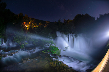 Image showing waterfalls in night