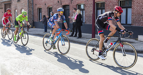 Image showing Group of Cyclists - Paris Roubaix 2016